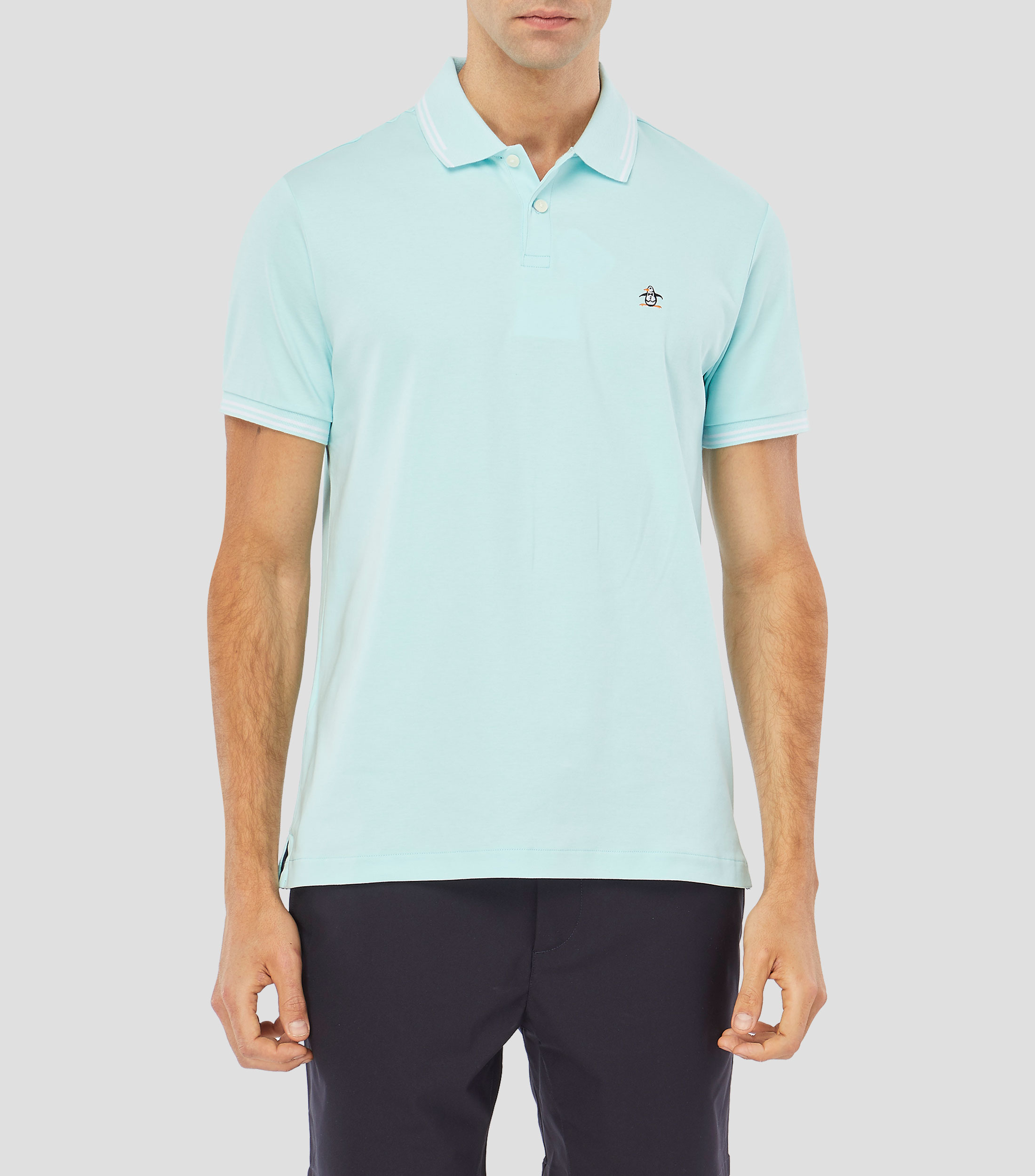 Playera tipo polo manga corta lisa Hombre